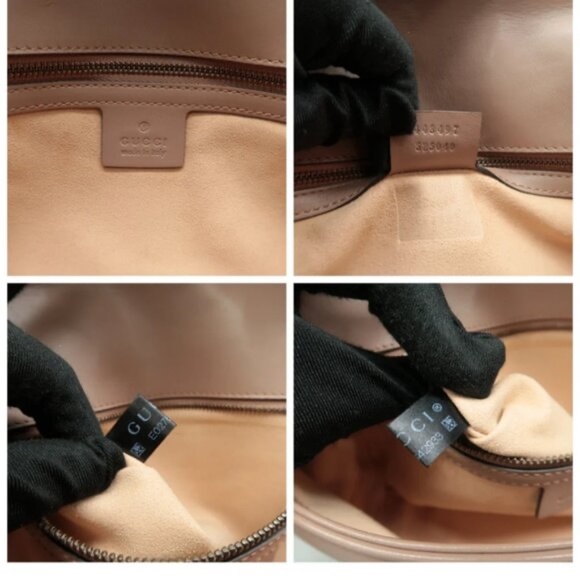 100% Authentic GUCCI GG Marmont Brown Leather Shoulder Bag - Picture 11 of 12